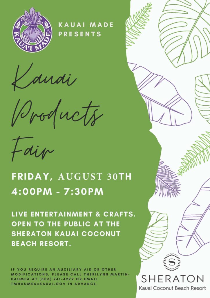 08.30.24 Kauai Products Fair Flyer