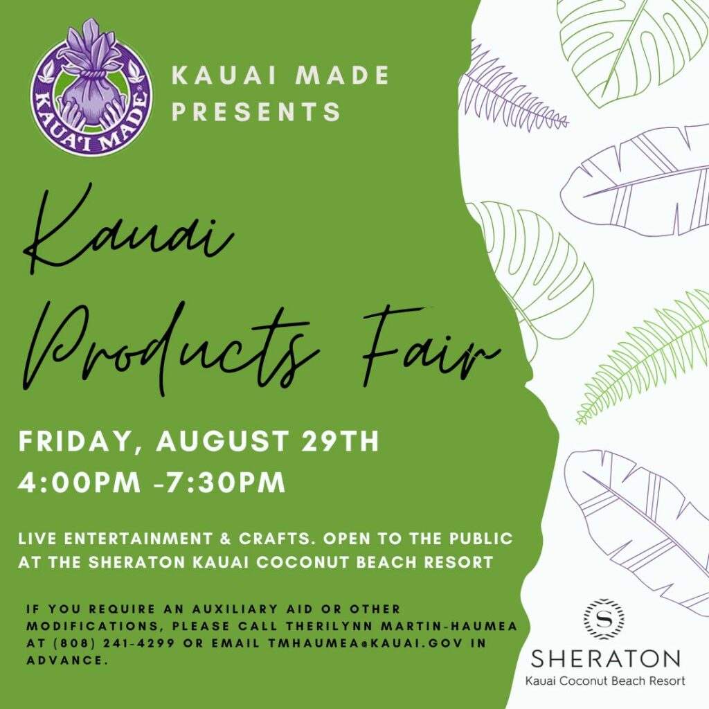Kauai Products Fair Flyer SOCIAL Aug 2025
